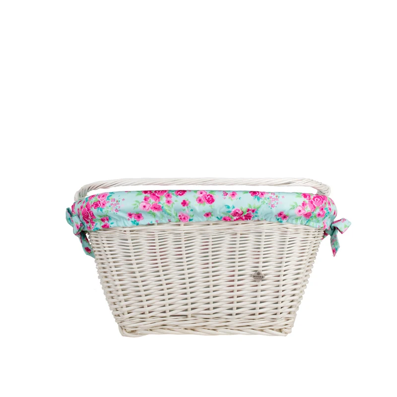Magnus wicker bicycle basket, bike basket with hooks and trim TheWickerStories