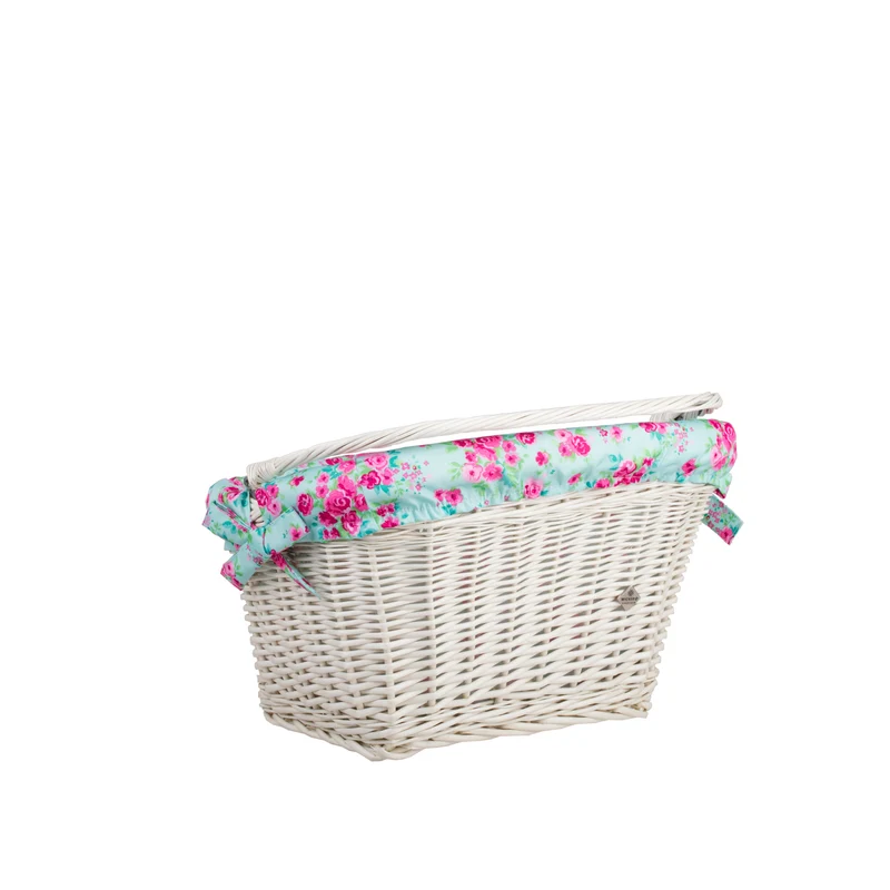 Magnus wicker bicycle basket, bike basket with hooks and trim TheWickerStories