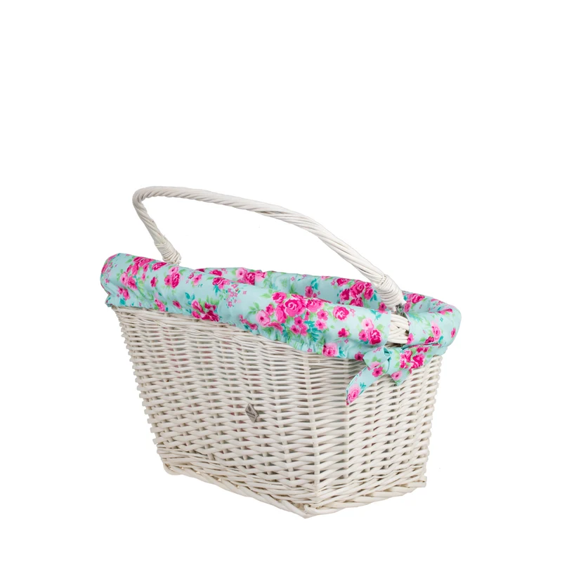 Magnus wicker bicycle basket, bike basket with hooks and trim TheWickerStories