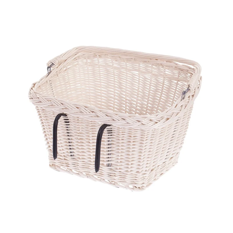 Magnus wicker basket for bike, bike basket with hooks TheWickerStories
