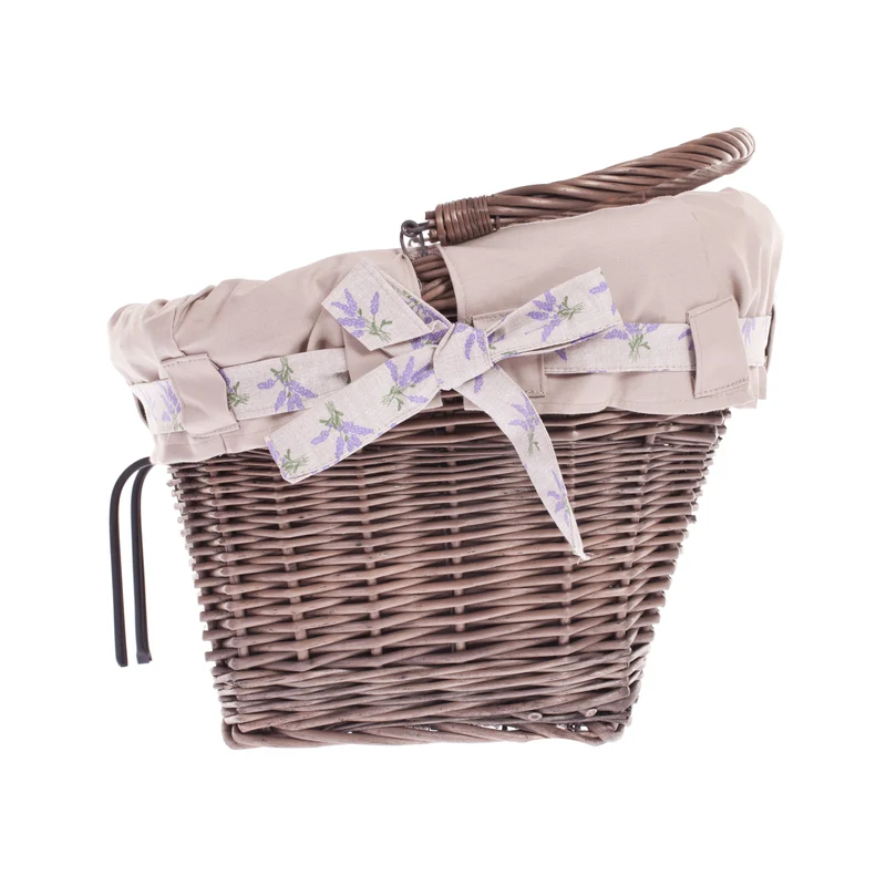 Magnus wicker bike basket with hooks and trim TheWickerStories