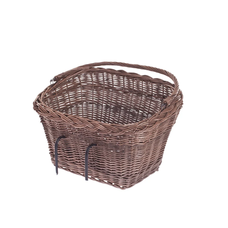 Magnus wicker bike basket, bike basket with hooks TheWickerStories