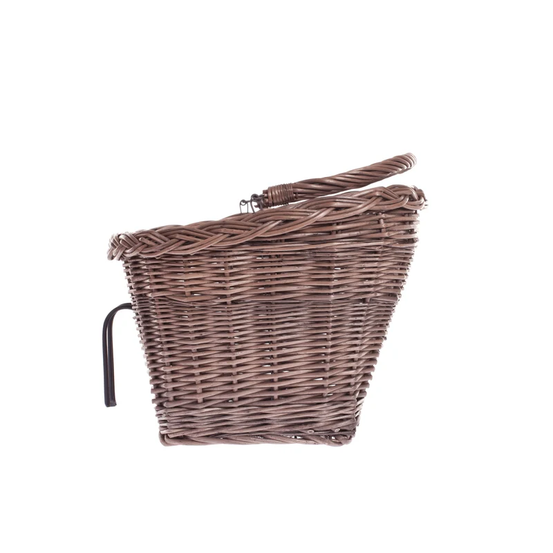 Magnus wicker bike basket, bike basket with hooks TheWickerStories