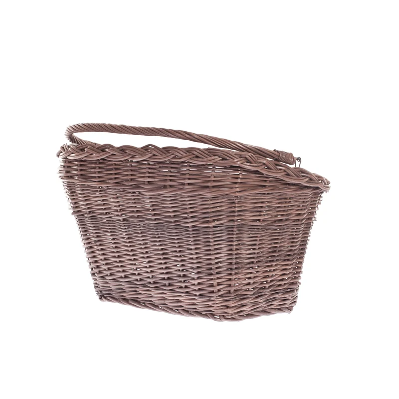 Magnus wicker bike basket, bike basket with hooks TheWickerStories