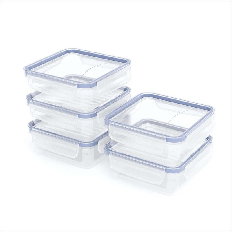 Set Frischhaltedosen 5 tlg. - 0,8l CLIC & LOCK