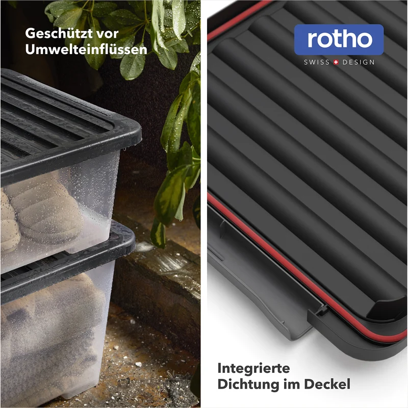 Set Boxen mit Deckel 65 l, 4 tlg. CORE PRO