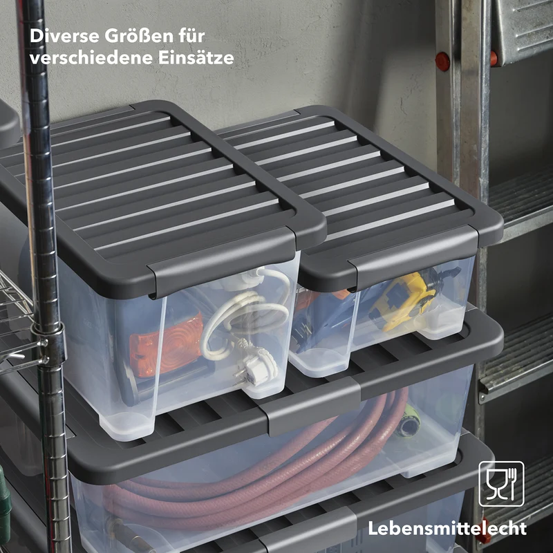 Set Boxen mit Deckel 65 l, 4 tlg. CORE PRO
