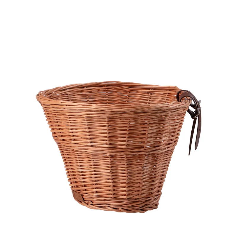 Paulus wicker bicycle basket with eco-leather straps TheWickerStories