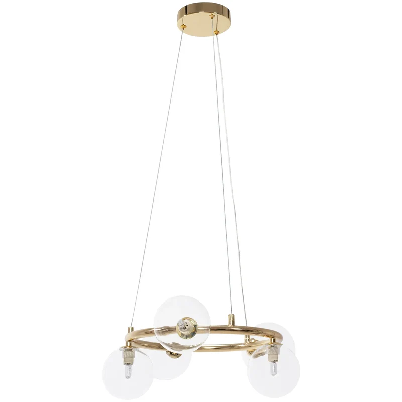 Moderne Deckenlampe Gold mit 6 Glaskugeln - APP1158-6CP