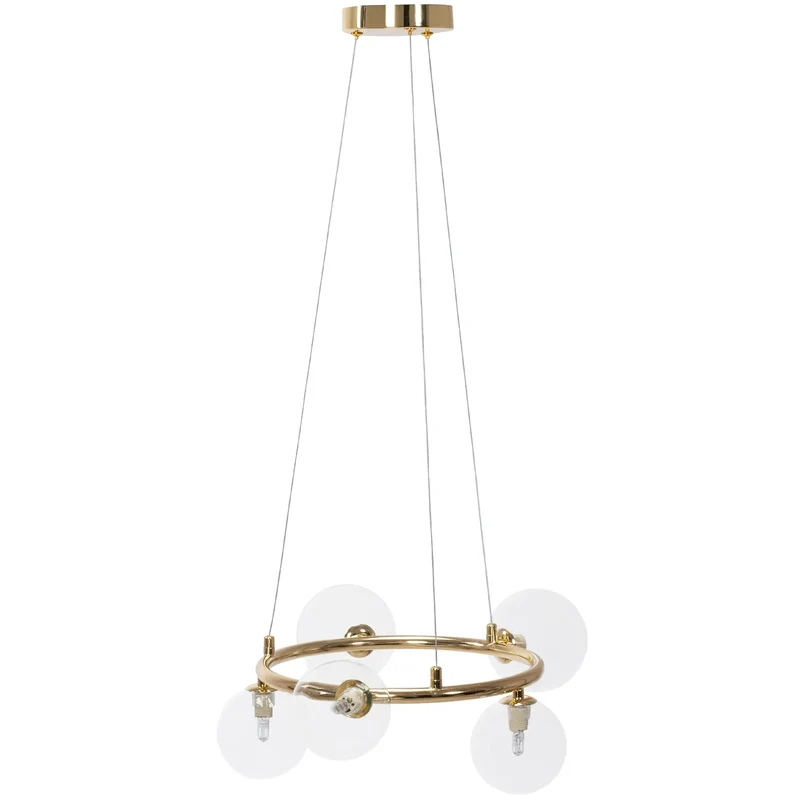 Moderne Deckenlampe Gold mit 6 Glaskugeln - APP1158-6CP