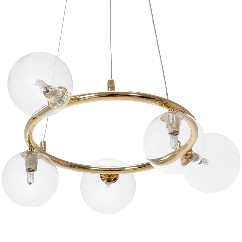 Moderne Deckenlampe Gold mit 6 Glaskugeln - APP1158-6CP