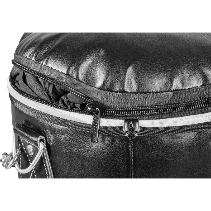Boxsack 150 x 35 cm gefüllt aus Leder mit Stahlkette
