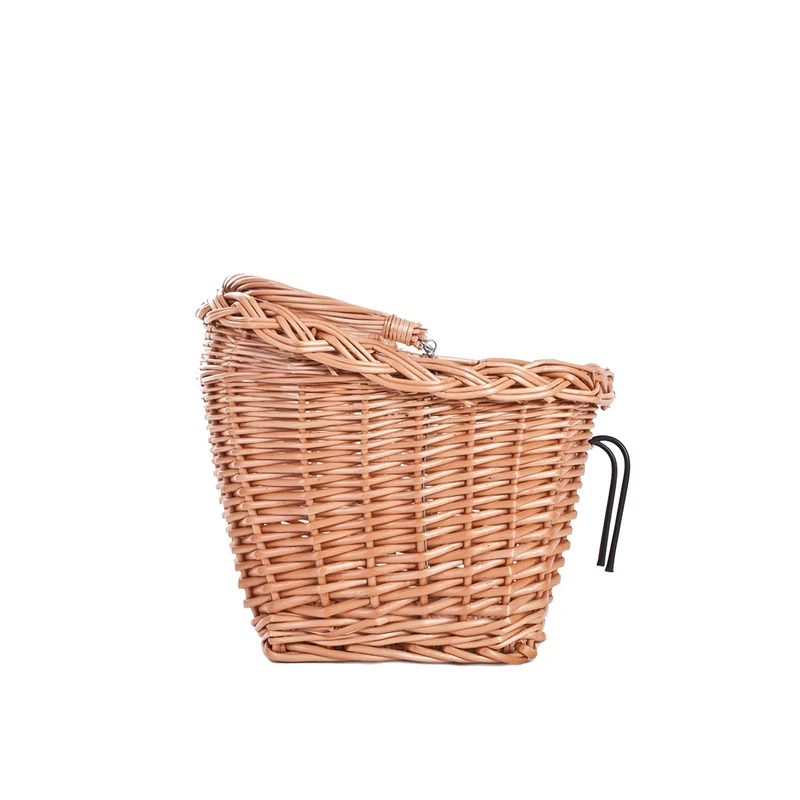 Magnus wicker bike basket, bike basket with hooks TheWickerStories