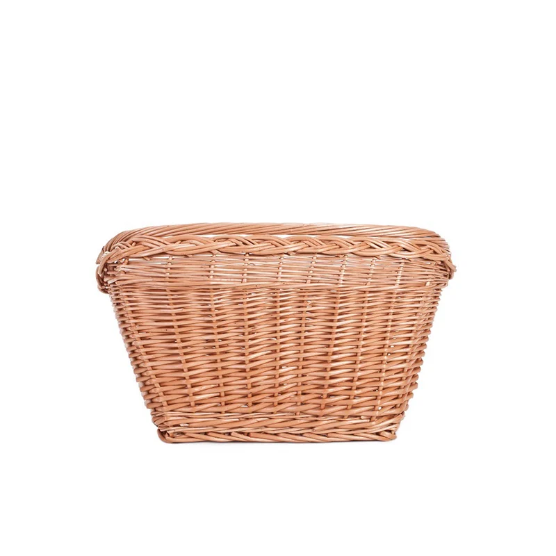 Magnus wicker bike basket, bike basket with hooks TheWickerStories