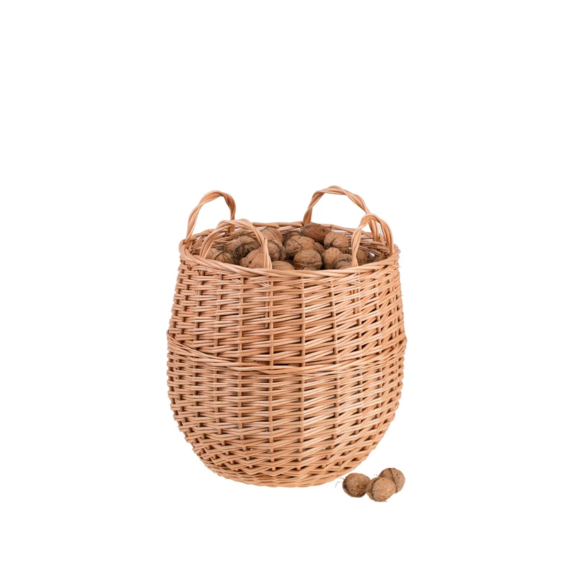 Trilla wicker basket for fruits and gifts with handles TheWickerStories