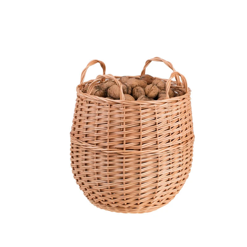 Trilla wicker basket for fruits and gifts with handles TheWickerStories