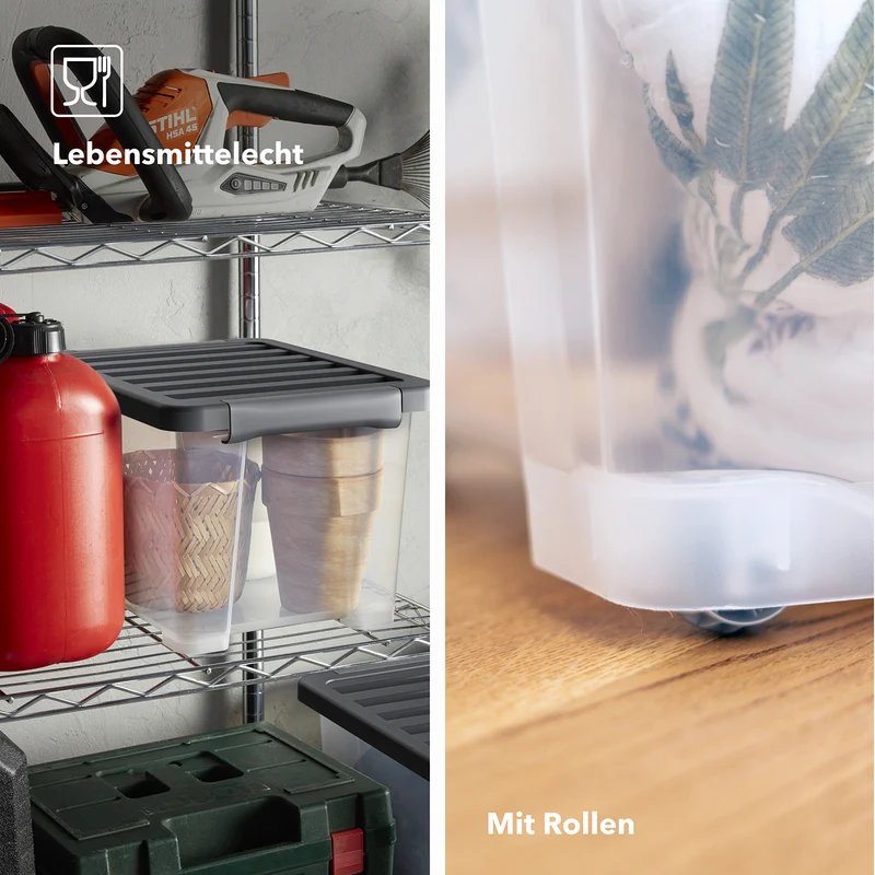 Boxen Set mit Deckel 15 l, 4 tlg. CORE PLUS
