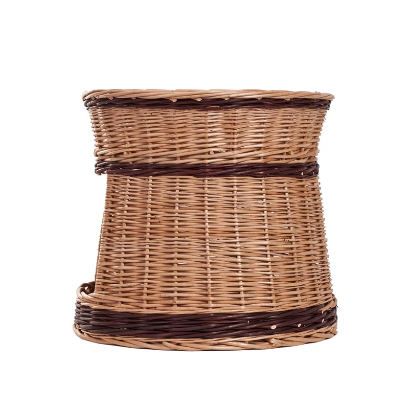 Eralis wicker house for cats and small dogs, two-tier with a top sleeping platform TheWickerStories