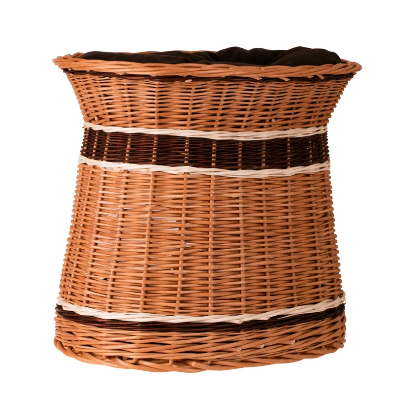 Erif wicker house for a cat and small dog with two cushions TheWickerStories