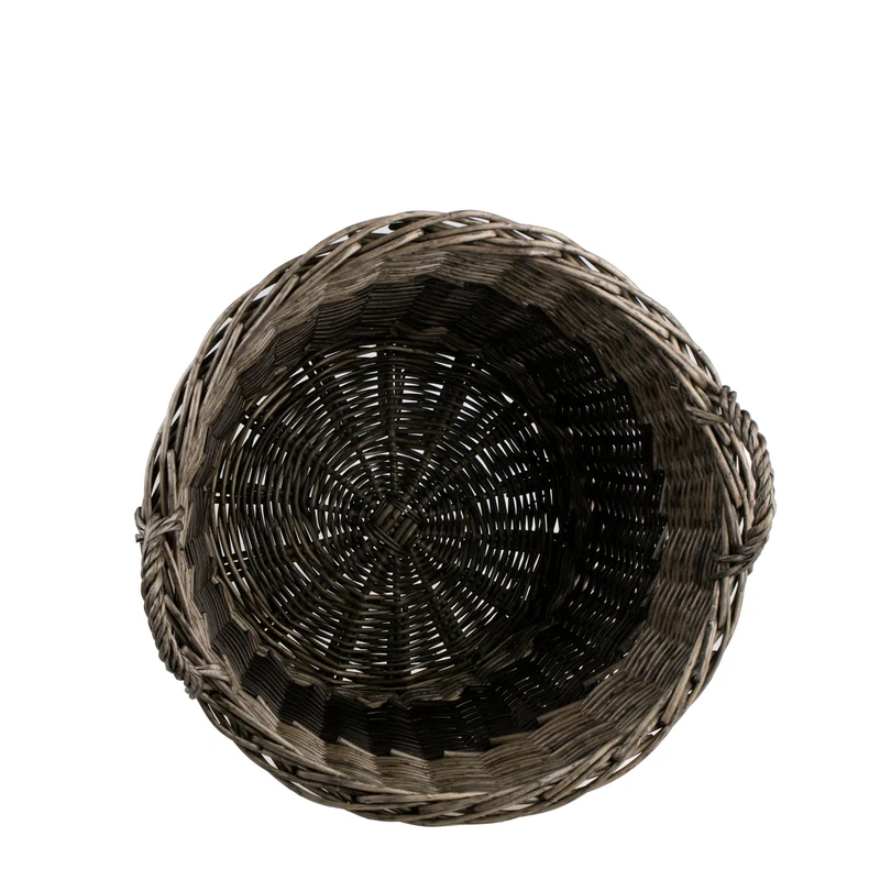 Fiorenia wicker firewood basket with handles TheWickerStories