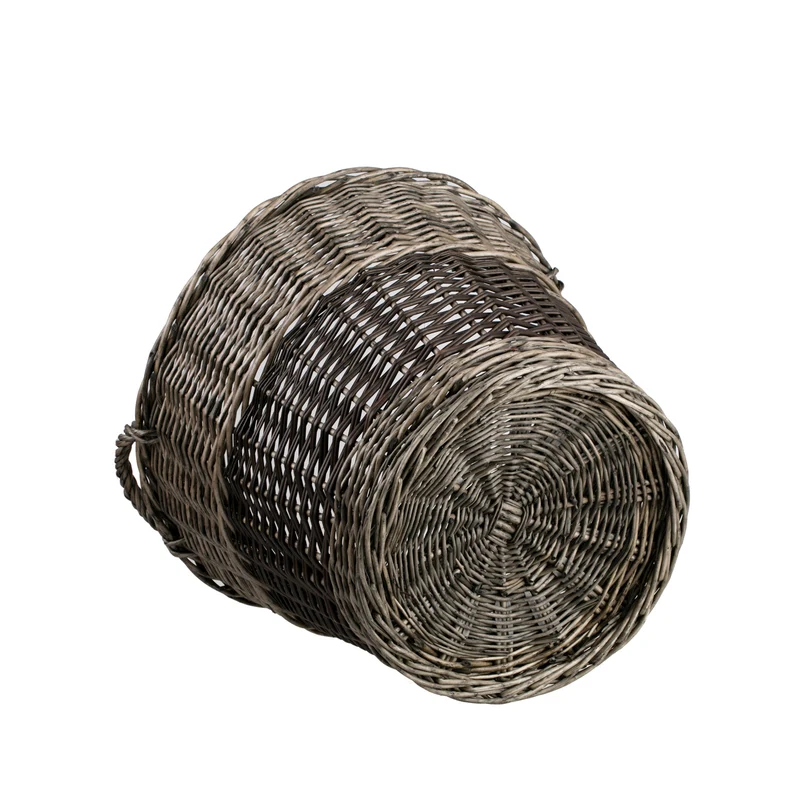 Fiorenia wicker firewood basket with handles TheWickerStories