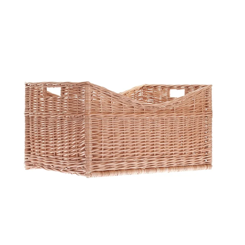 Felloria wicker firewood basket with handles TheWickerStories