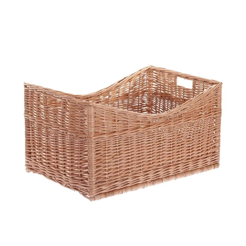 Felloria wicker firewood basket with handles TheWickerStories