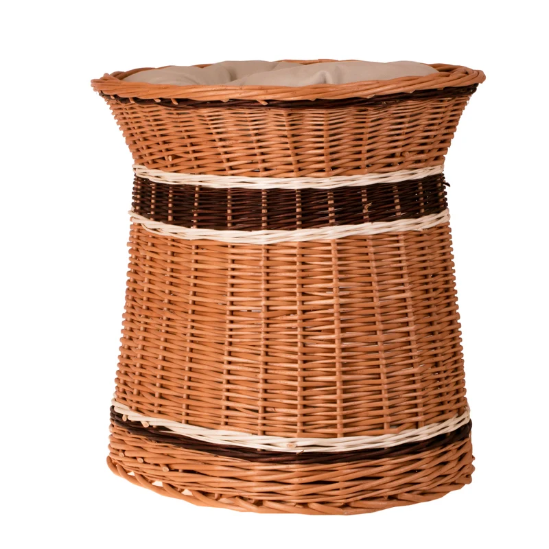 Erif wicker house for cat and small dog with two cushions and a rooftop bed TheWickerStories