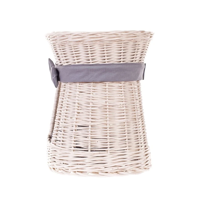 Erif two-tier wicker cat house with cushions and a bow TheWickerStories