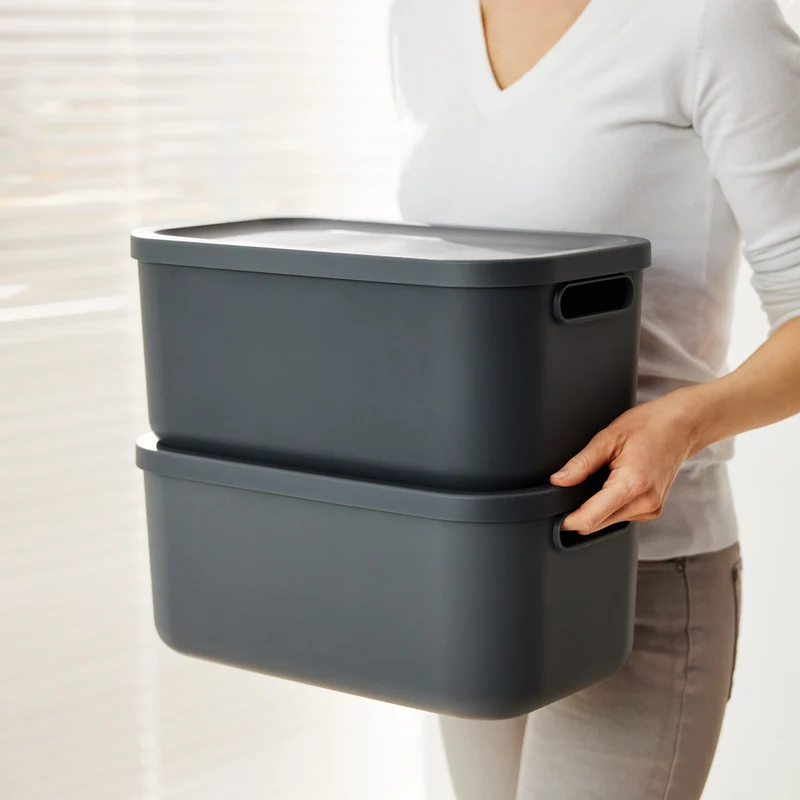 Aufbewahrungsboxen-Set 5tlg. 4x 12l und 1x 55l ALBULA LIGHT