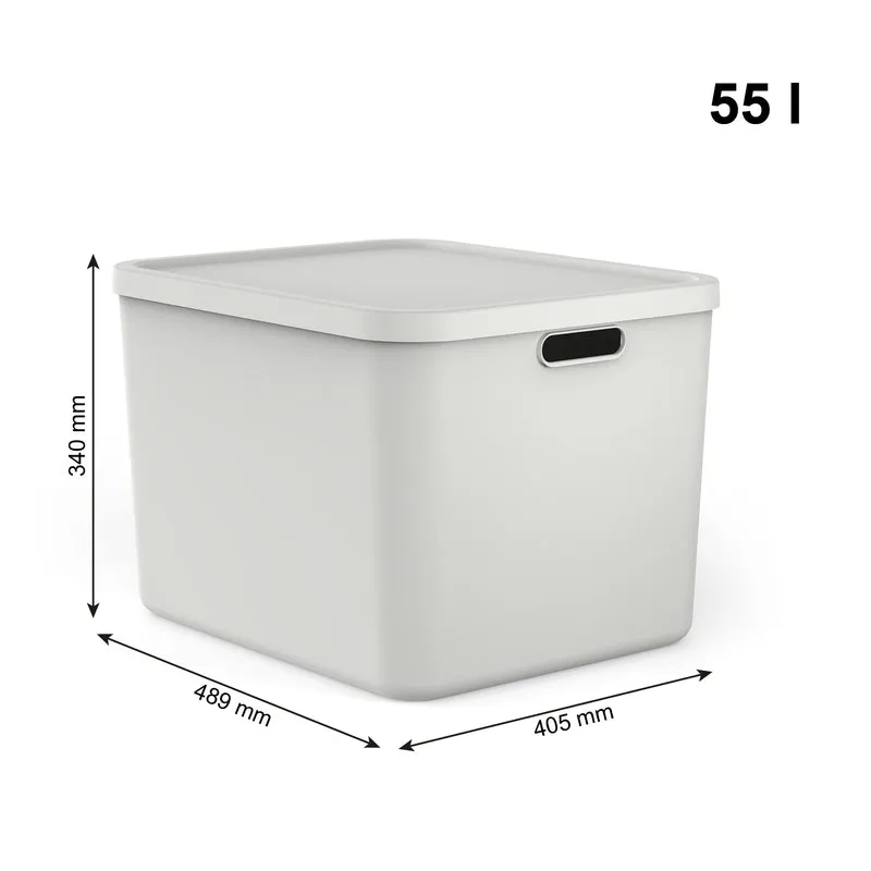Aufbewahrungsboxen-Set 5tlg. 4x 12l und 1x 55l ALBULA LIGHT