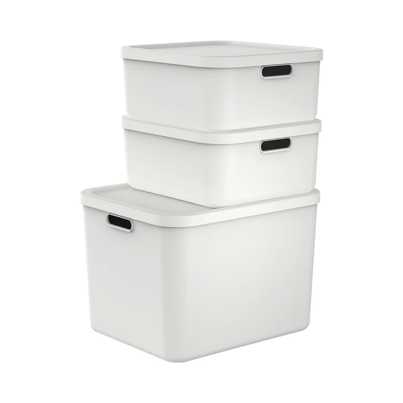 Aufbewahrungsboxen-Set 3tlg. 2x 20l und 55l ALBULA LIGHT