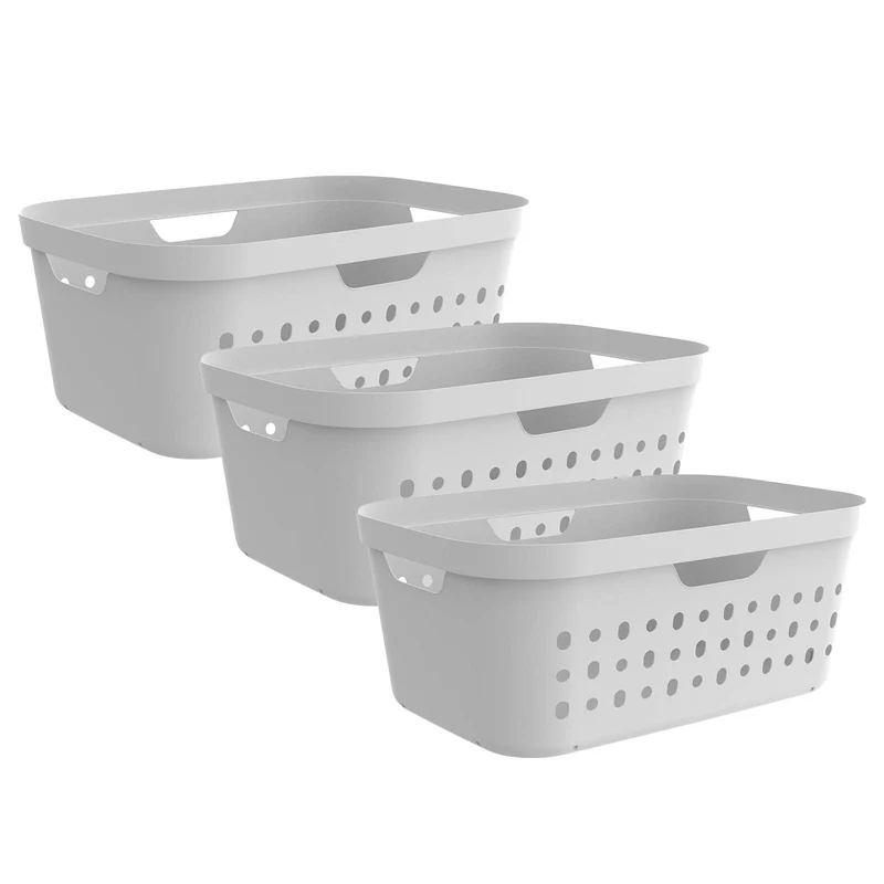 3er-Set Wäschekorb Jona 39l