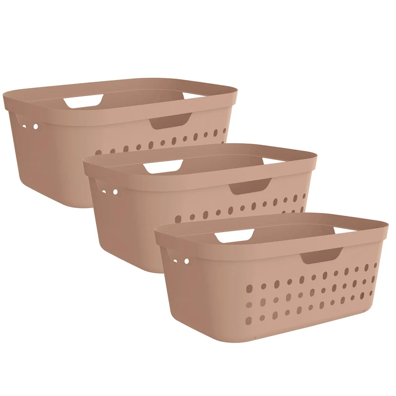 3er-Set Wäschekorb Jona 39l