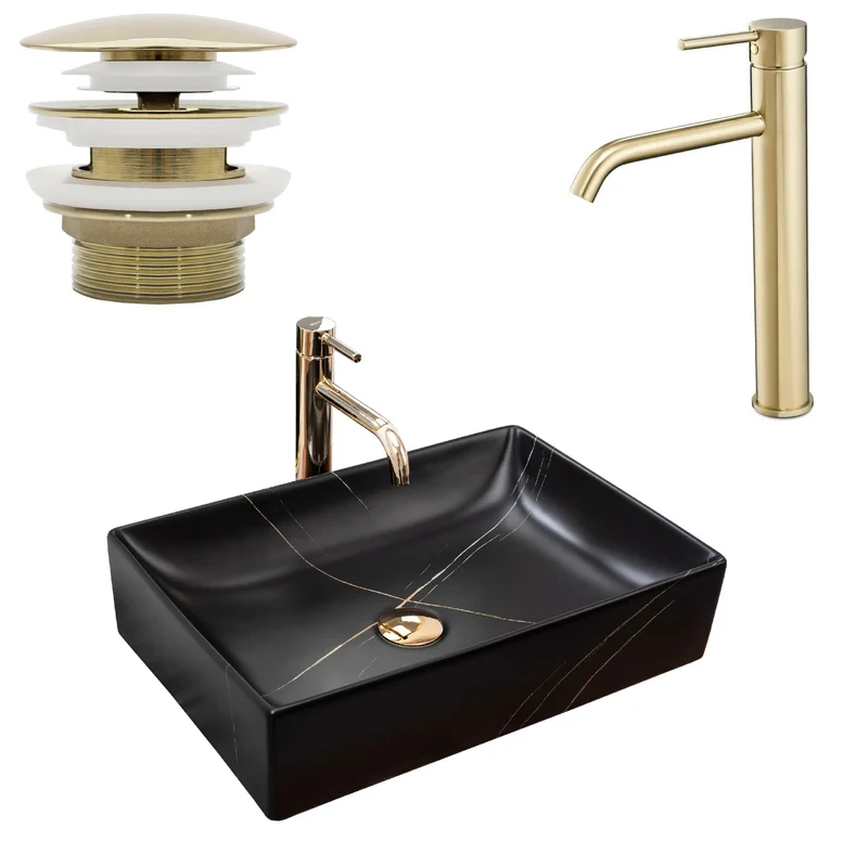 Komplettset Inga Schwarz Marble