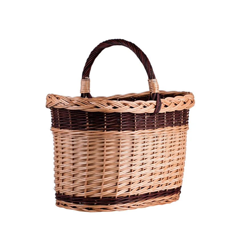 Fanoria wicker firewood basket with handle TheWickerStories