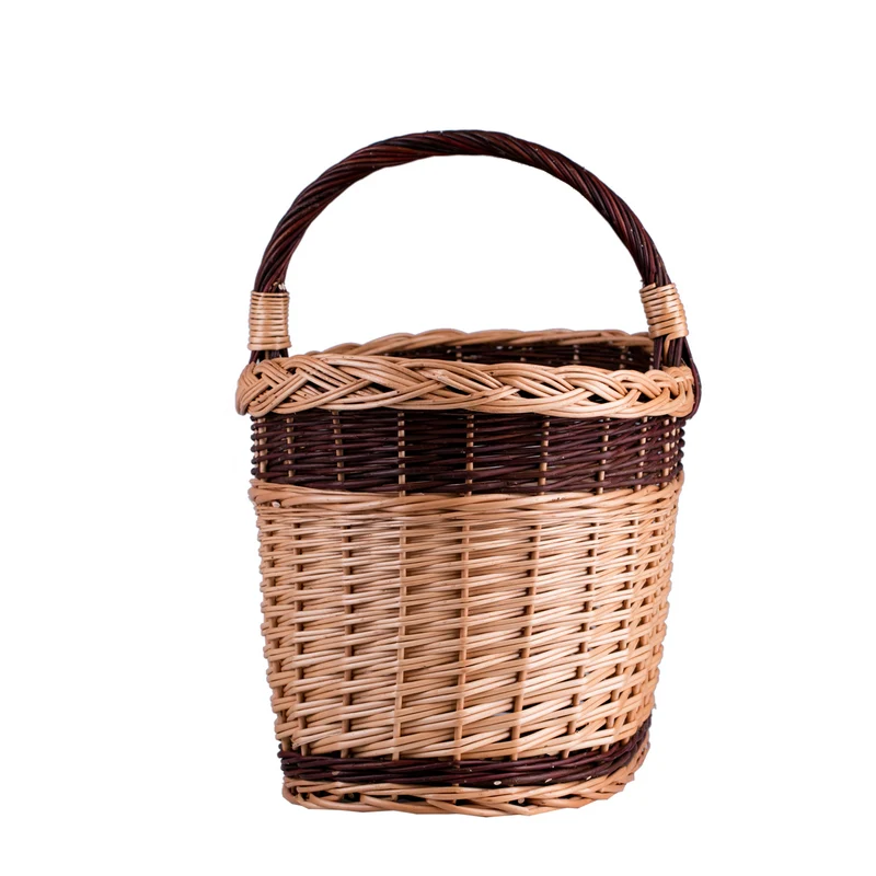 Fanoria wicker firewood basket with handle TheWickerStories
