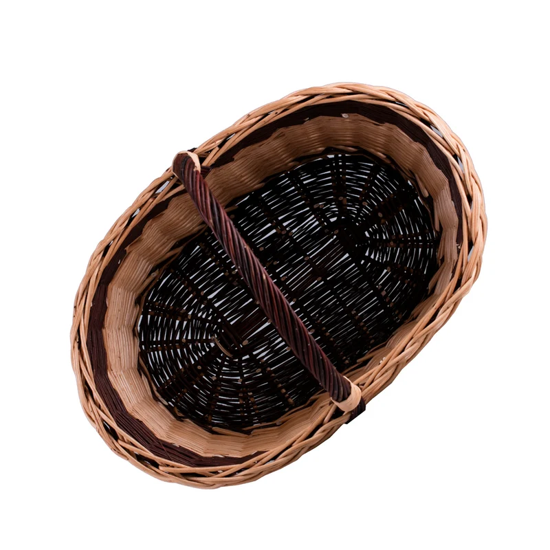 Fanoria wicker firewood basket with handle TheWickerStories