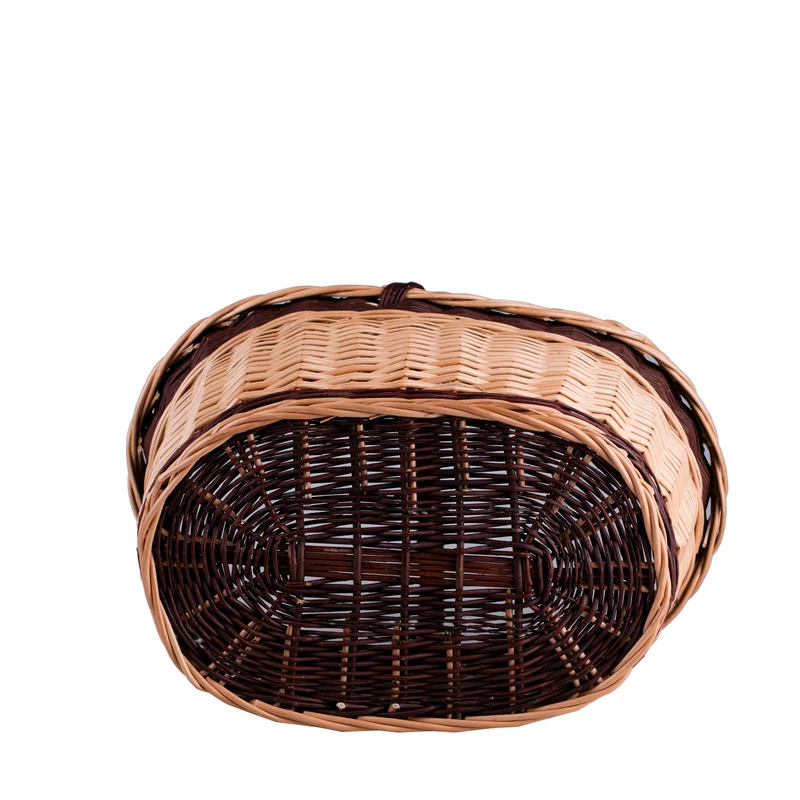 Fanoria wicker firewood basket with handle TheWickerStories