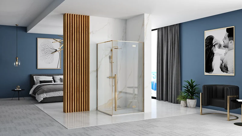 Duschkabine Fargo Gold 120x90cm