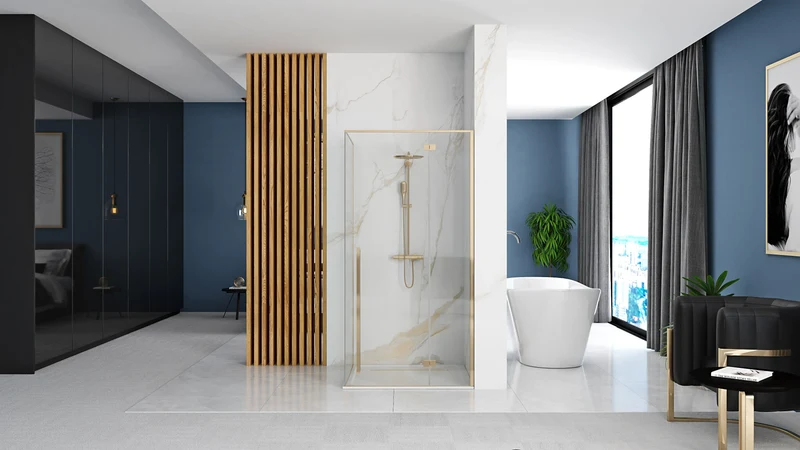 Duschkabine Fargo Gold 120x90cm