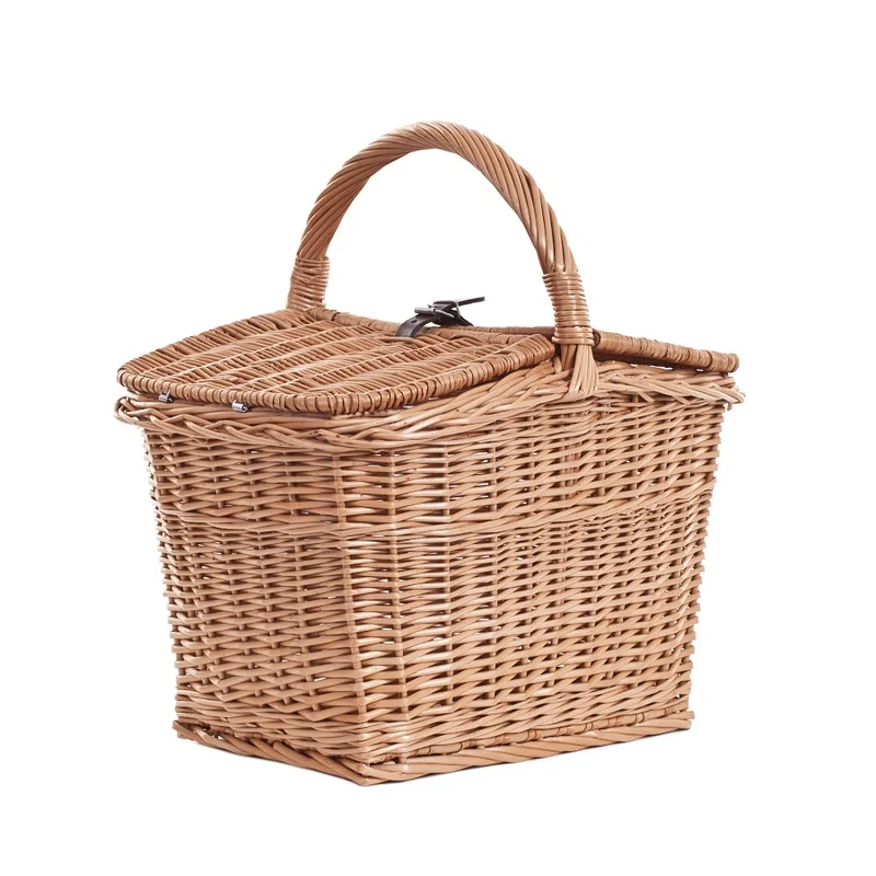 Kerria wicker picnic basket with lid and handle TheWickerStories