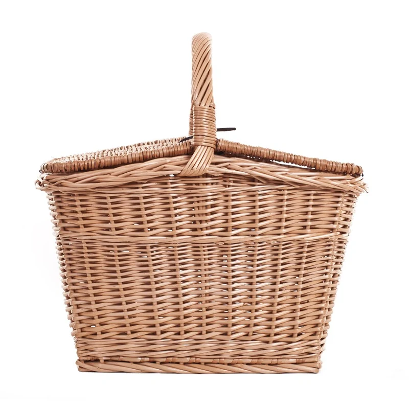 Kerria wicker picnic basket with lid and handle TheWickerStories