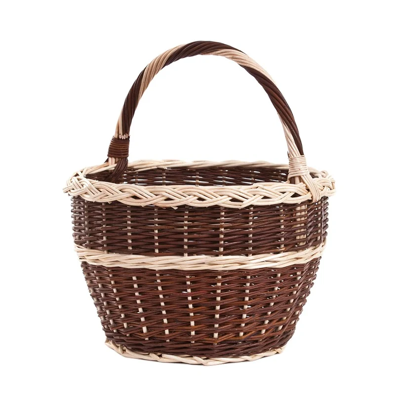 Viforia wicker harvest and shopping basket with handle TheWickerStories