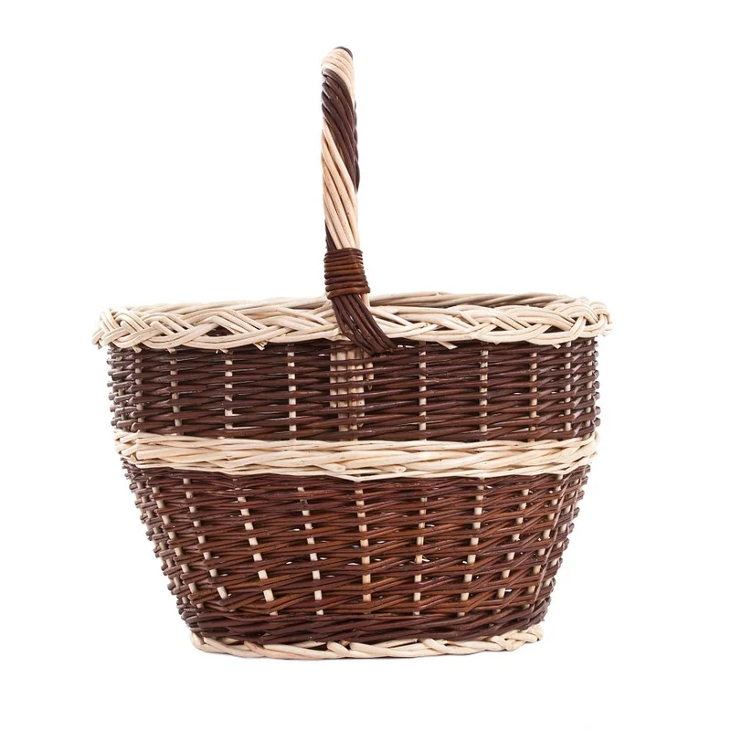 Viforia wicker harvest and shopping basket with handle TheWickerStories