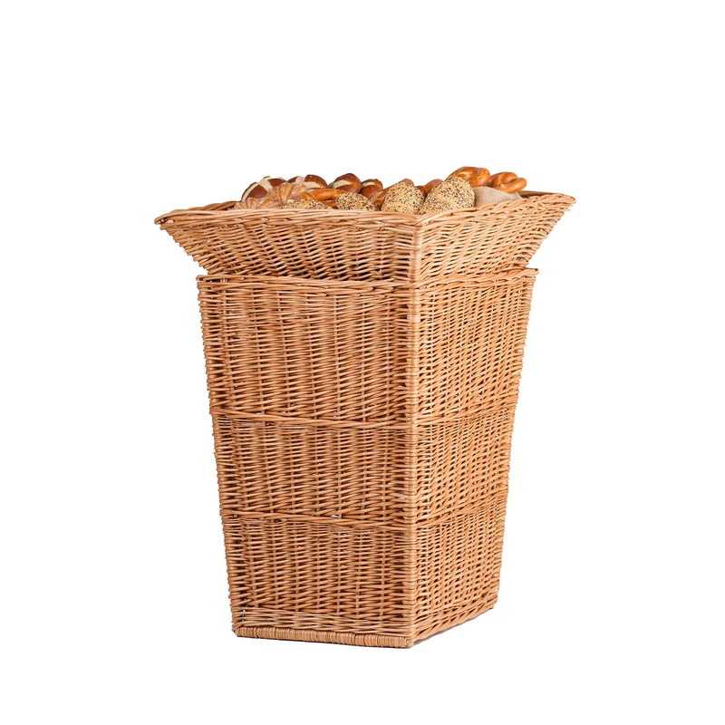 Tolaria wicker display basket for showcasing products in store TheWickerStories