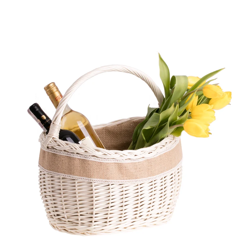 Wavellia wicker shopping basket with jute trim and handle TheWickerStories