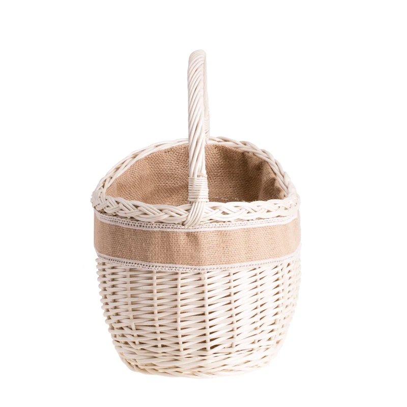 Wavellia wicker shopping basket with jute trim and handle TheWickerStories