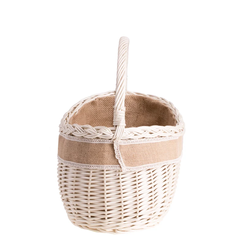 Wavellia wicker shopping basket with jute trim and handle TheWickerStories