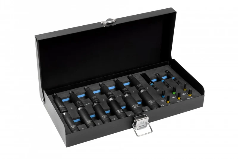 Zestaw nasadek i bitów udarowych 4 mm - 13 mm, 21 sztuk